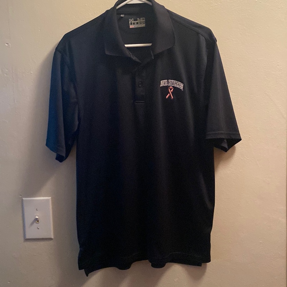 Under Armour Mens Heat Gear Iowa Hawkeyes Polo